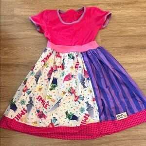 KPea Colorful Trolls Dress with Pink and Purple Accents